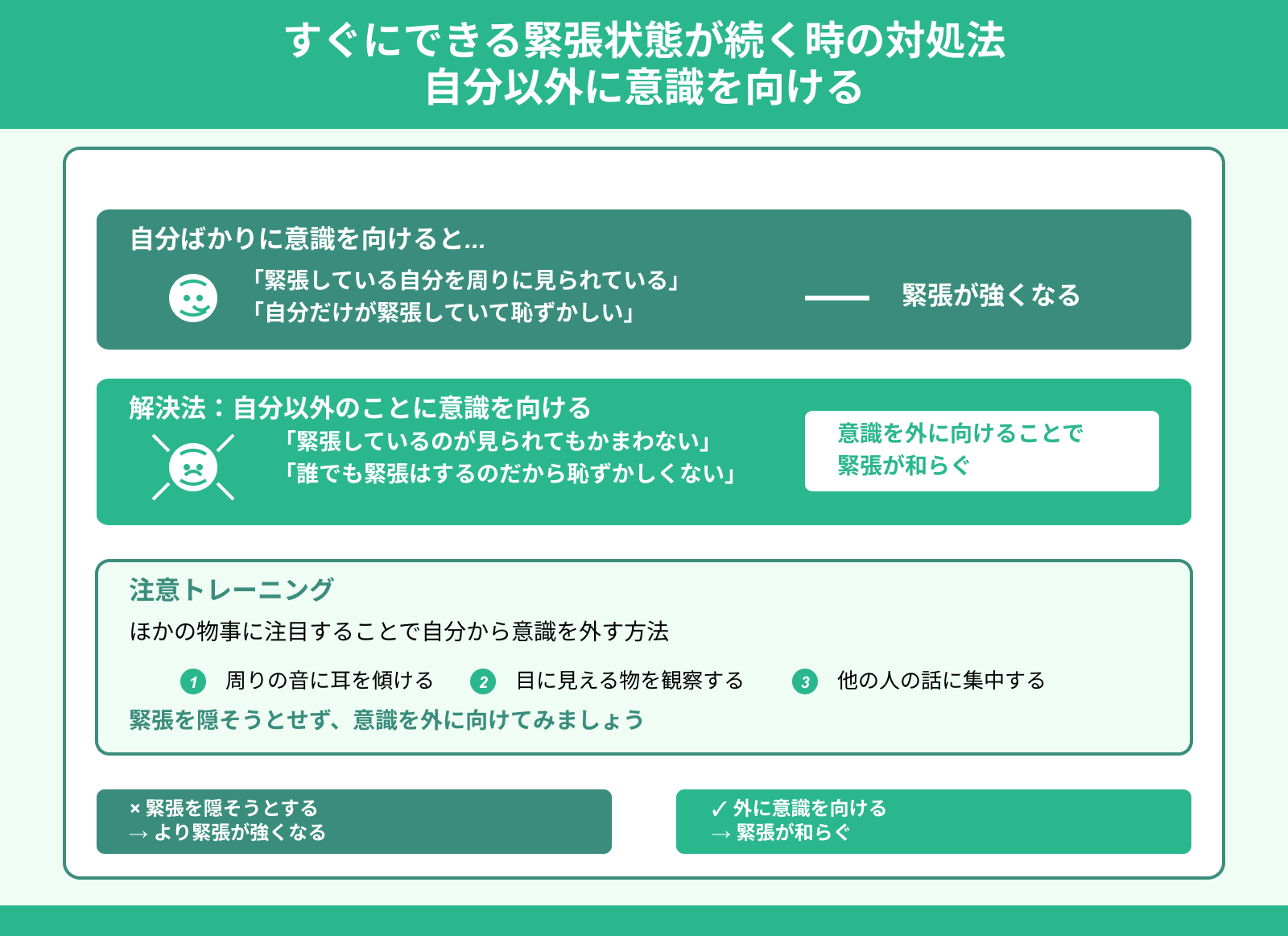 すぐにできる緊張状態が続く時の対処法 自分以外に意識を向ける
