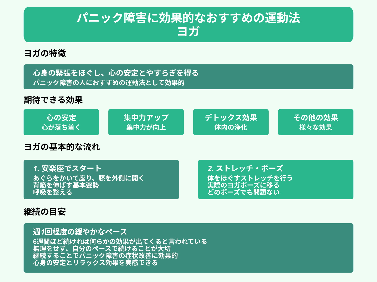 パニック障害に効果的なおすすめの運動法 ヨガ
