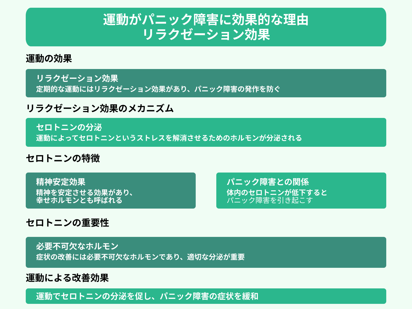 運動がパニック障害に効果的な理由 リラクゼーション効果