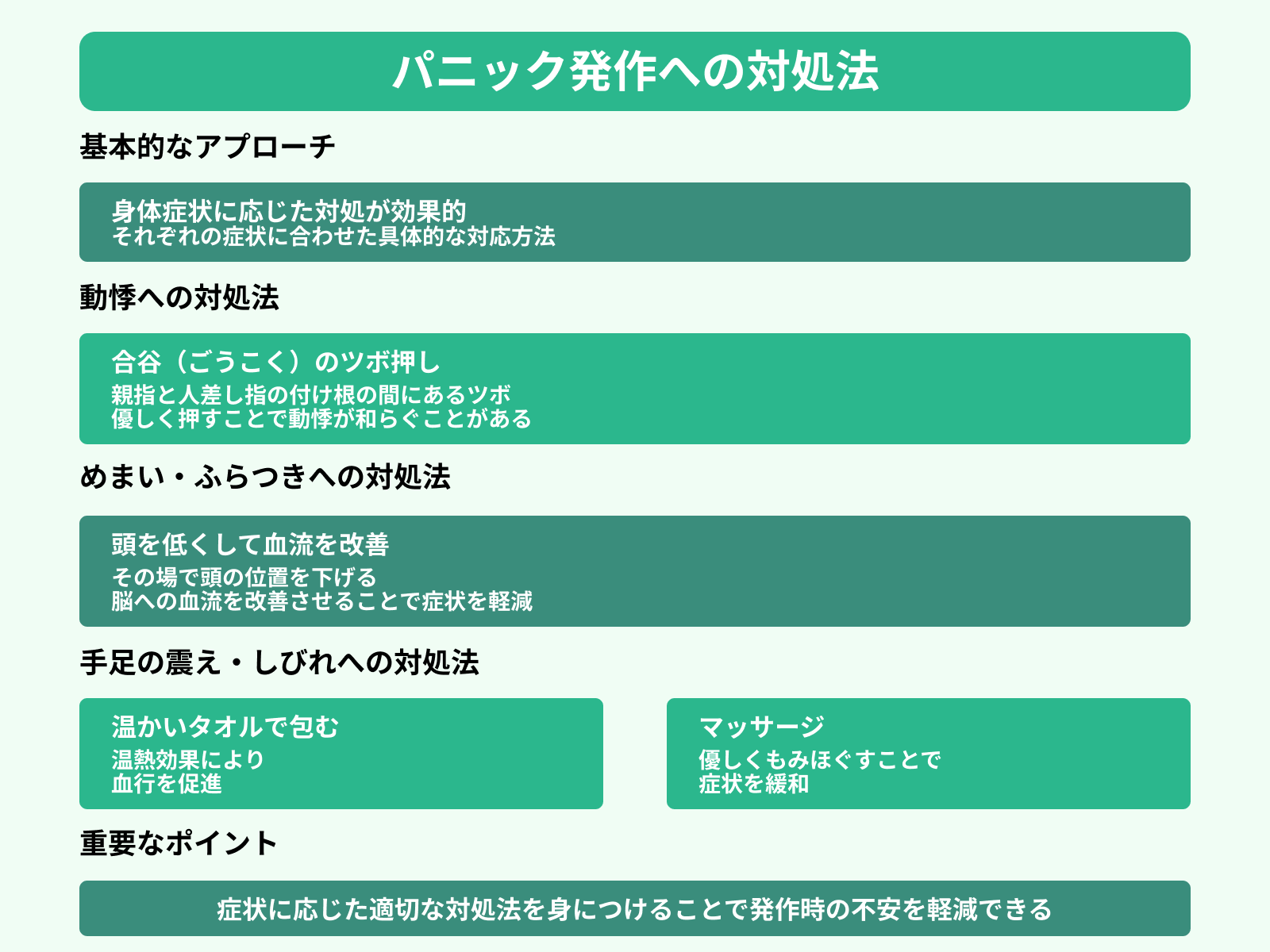 パニック発作への対処法
