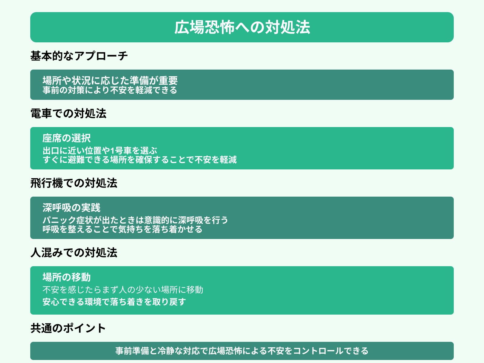 広場恐怖への対処法