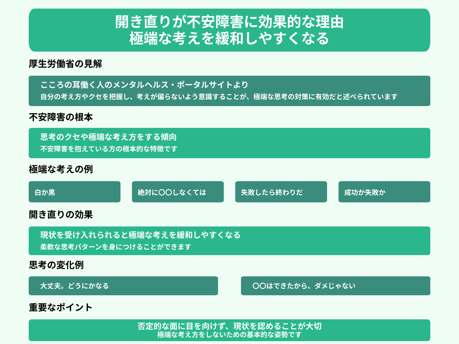 開き直りが不安障害に効果的な理由 極端な考えを緩和しやすくなる