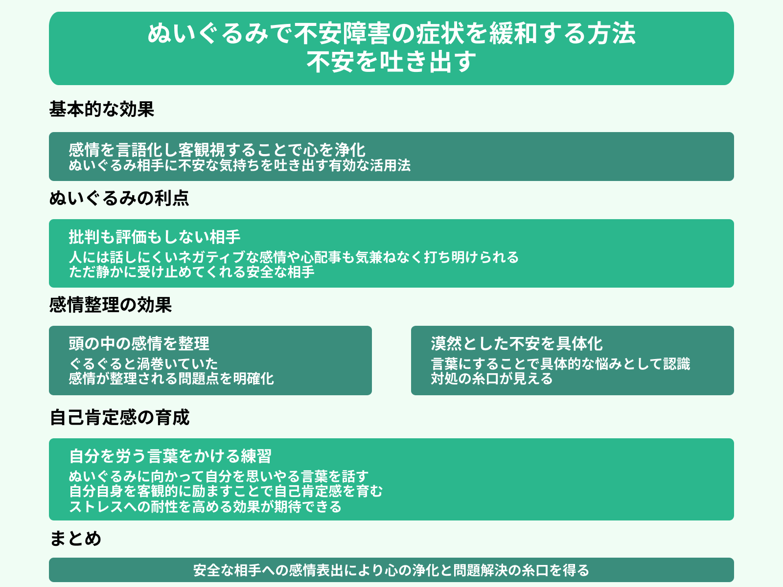 ぬいぐるみで不安障害の症状を緩和する方法 不安を吐き出す