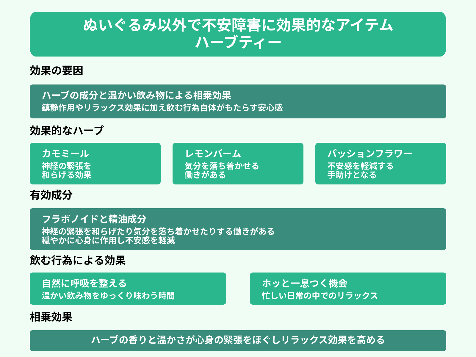 ぬいぐるみ以外で不安障害に効果的なアイテム ハーブティー