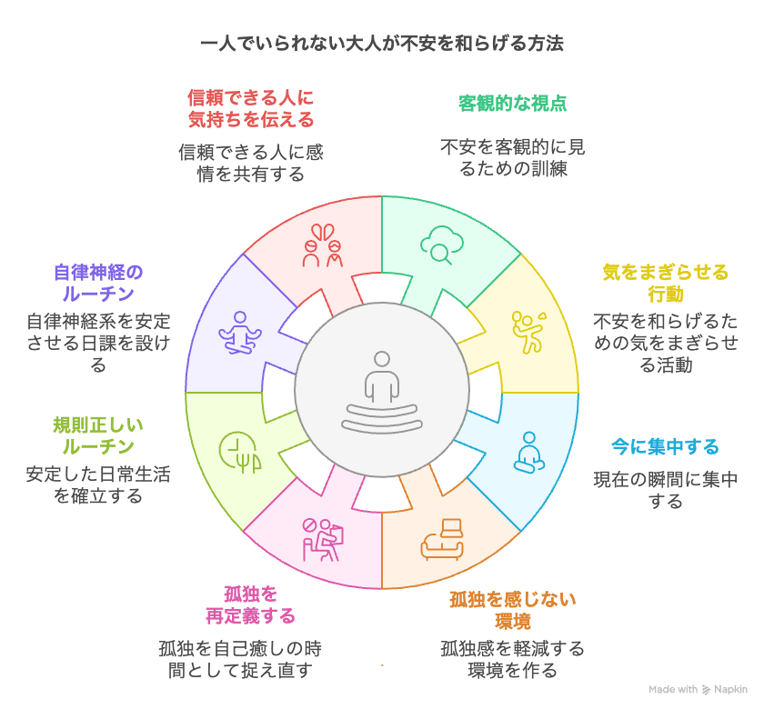 一人でいられない大人が不安を和らげる8つの方法