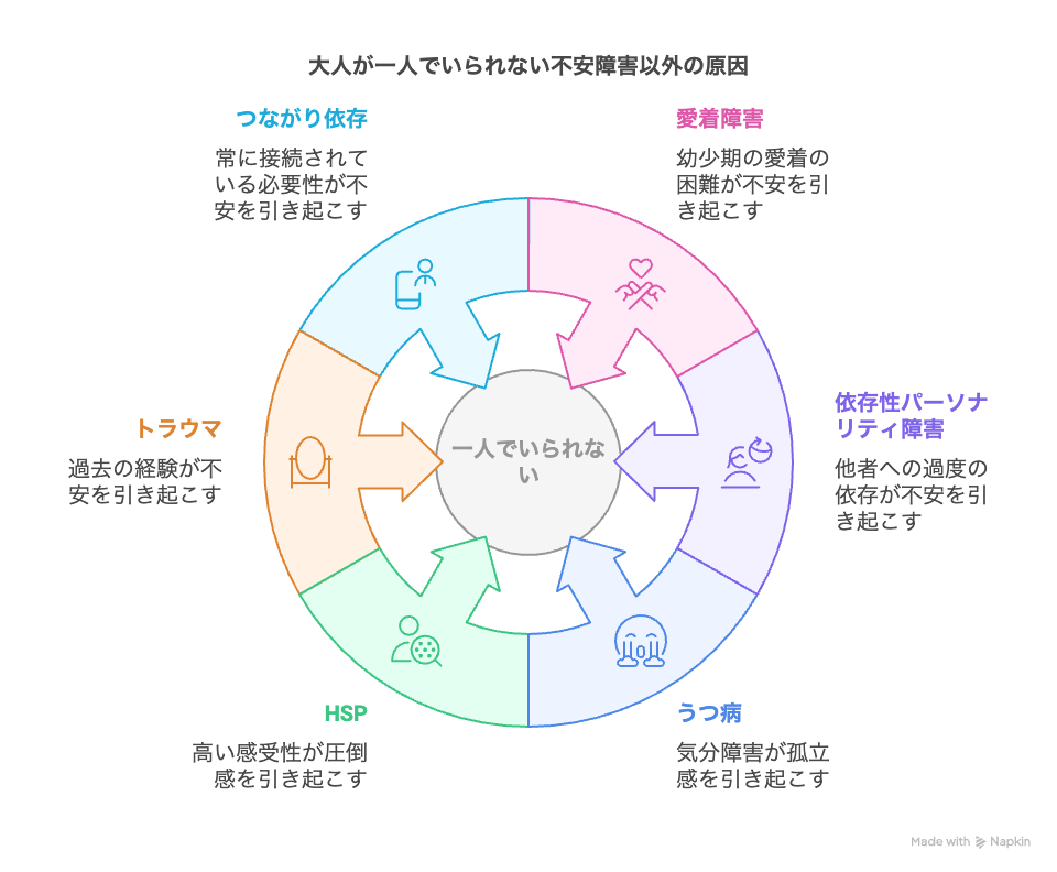 大人が一人でいられない不安障害以外の原因
